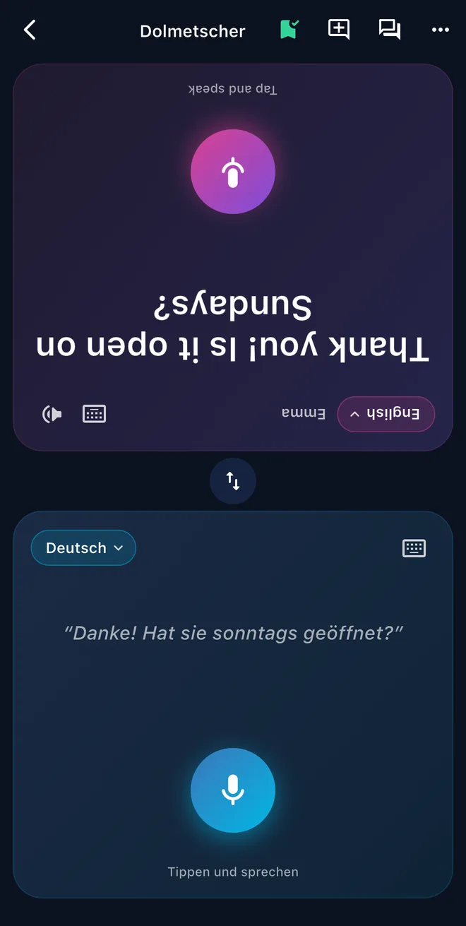 Dolmetscher für zwei Personen