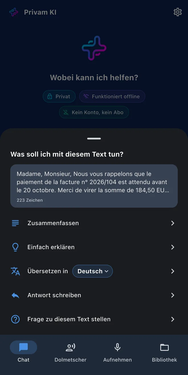 Mit KI chatten