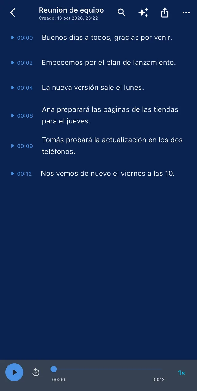 Graba y transcribe