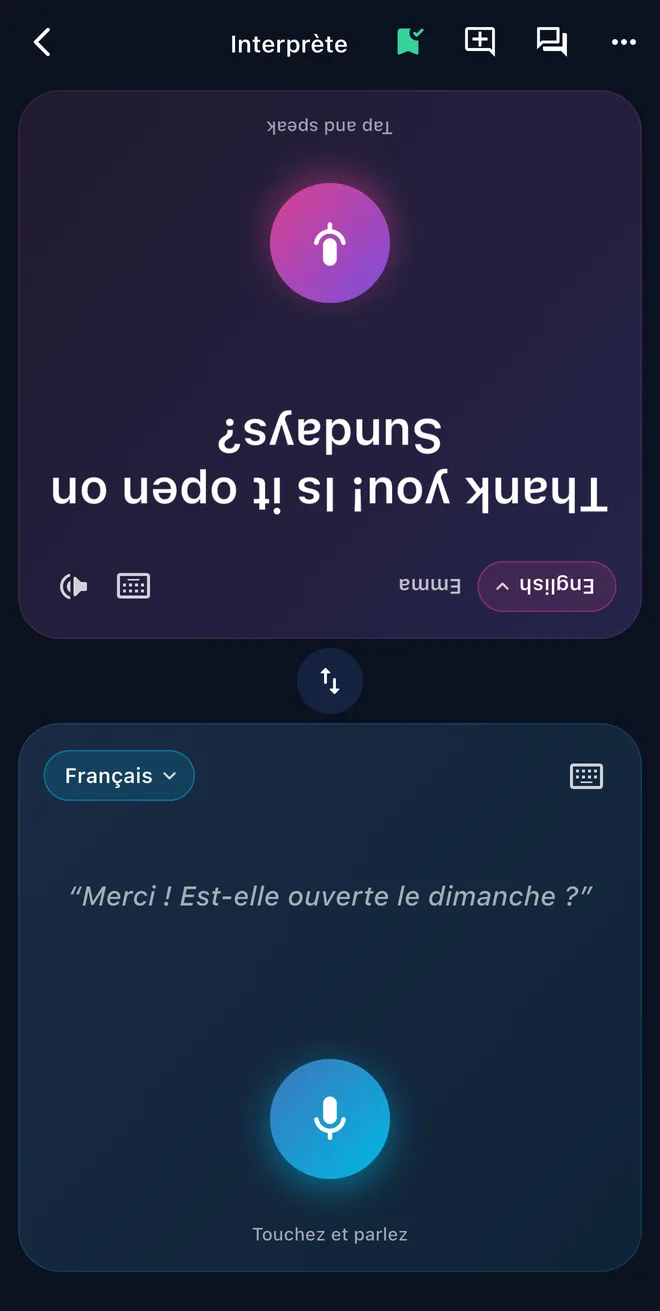 Interprète pour deux personnes