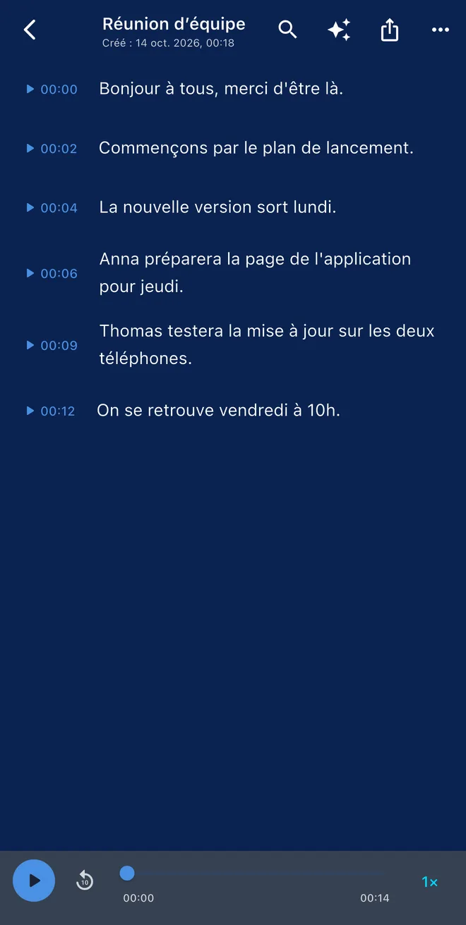 Enregistrer et transcrire