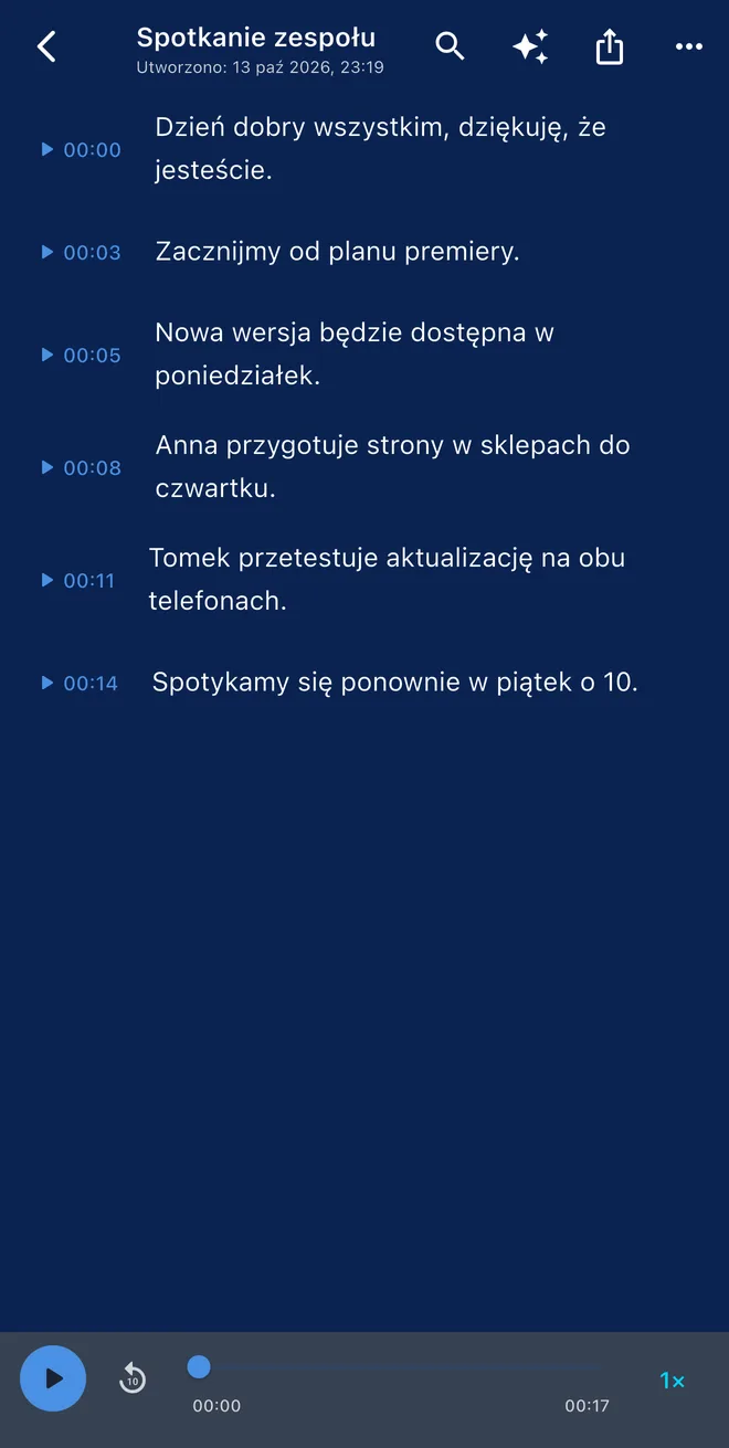 Nagrywanie i transkrypcja